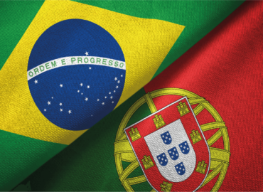 Bandeira portuguesa e brasileira